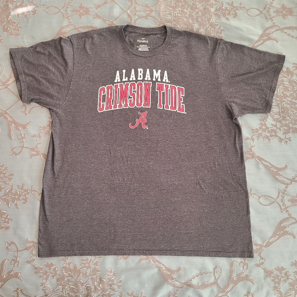 Fanatics Alabama Crimson Tide Gray Graphic Tee Shirt Men Size 2XL